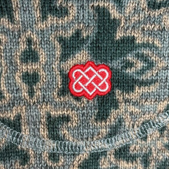 Sherpa Adventure Gear Large Hoodie Zip Up Jacket Namla Jacquard Green Blue Women - Picture 5 of 11